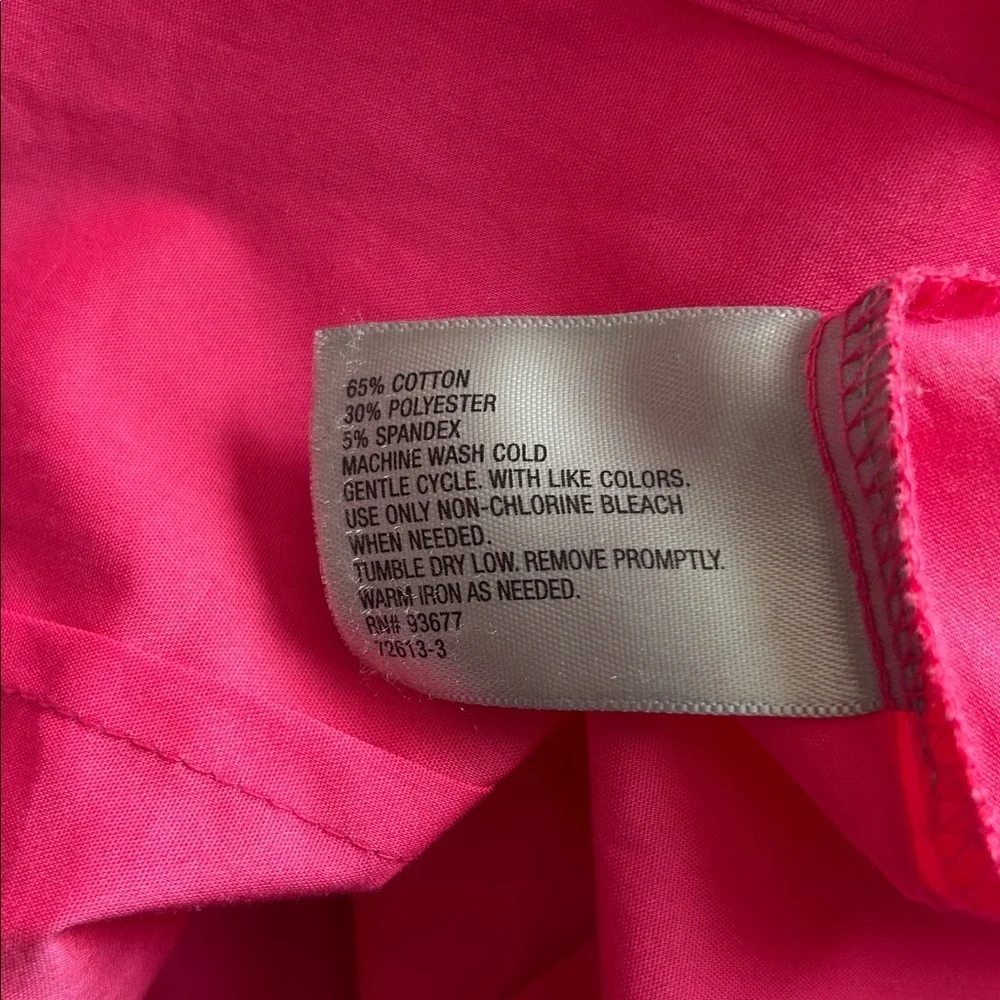 Worthington Hot Pink Button Down Shirt | Business Casual | Office | Pink
